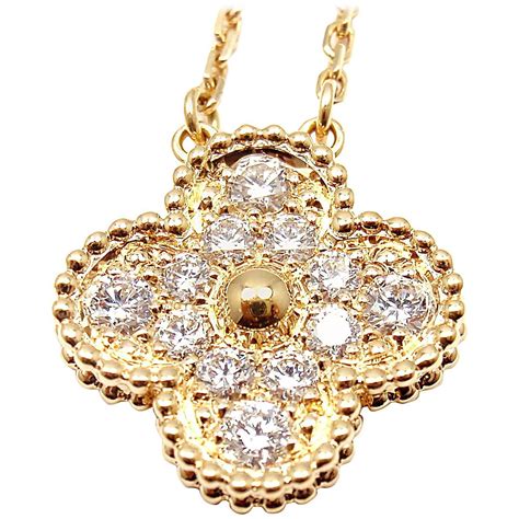 van cleef necklace alhambra vintage